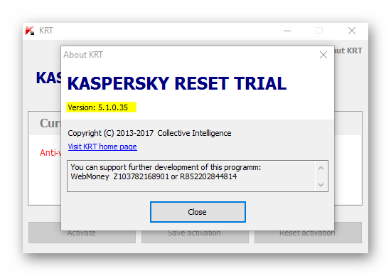 reset trial software in registry